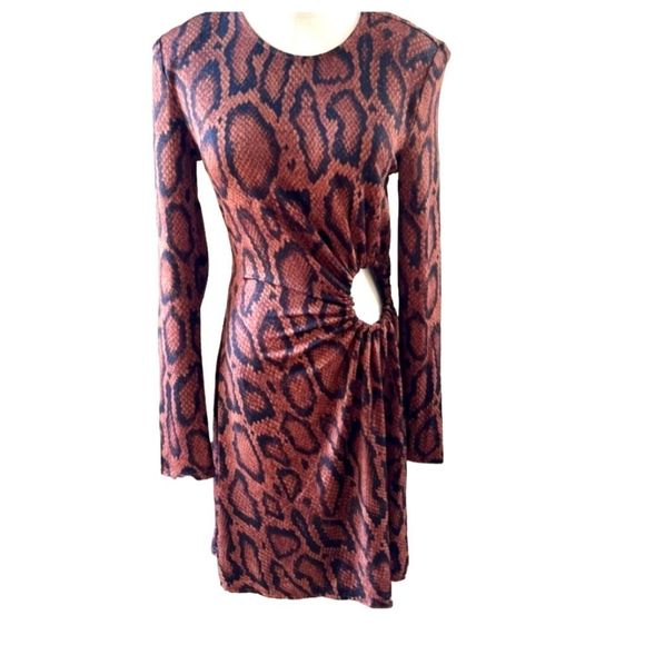 DANIELLE BERNSTEIN Dresses & Skirts - Danielle Bernstein We Wore What Snake Print Mini Dress Size Small